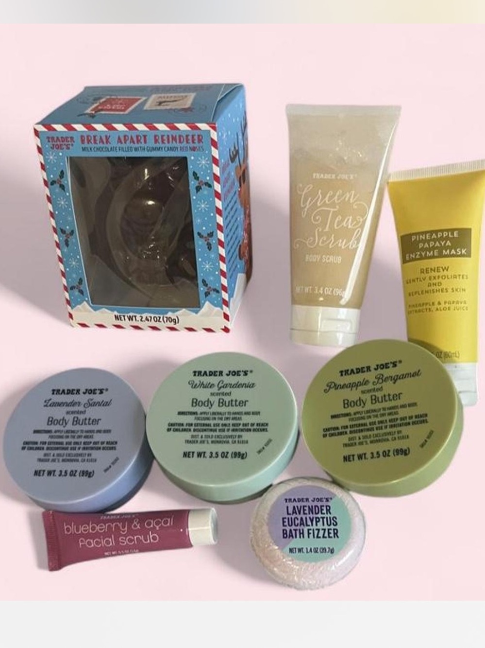 Trader Joe's beauty bundle  - Green Tea, Pineapple Papaya, Body Butters